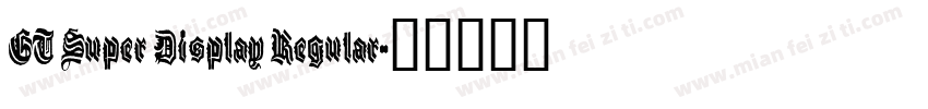 GT Super Display Regular字体转换